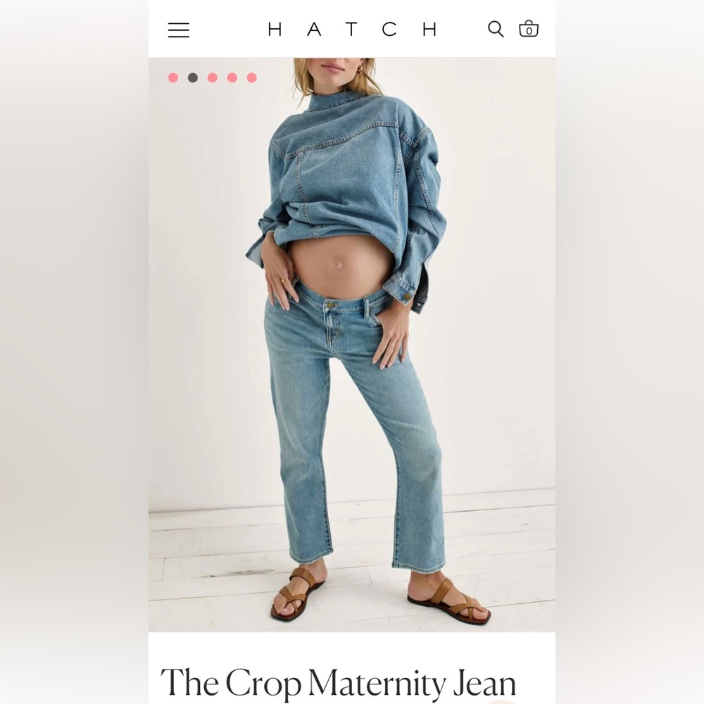 EUC Hatch crop maternity jeans